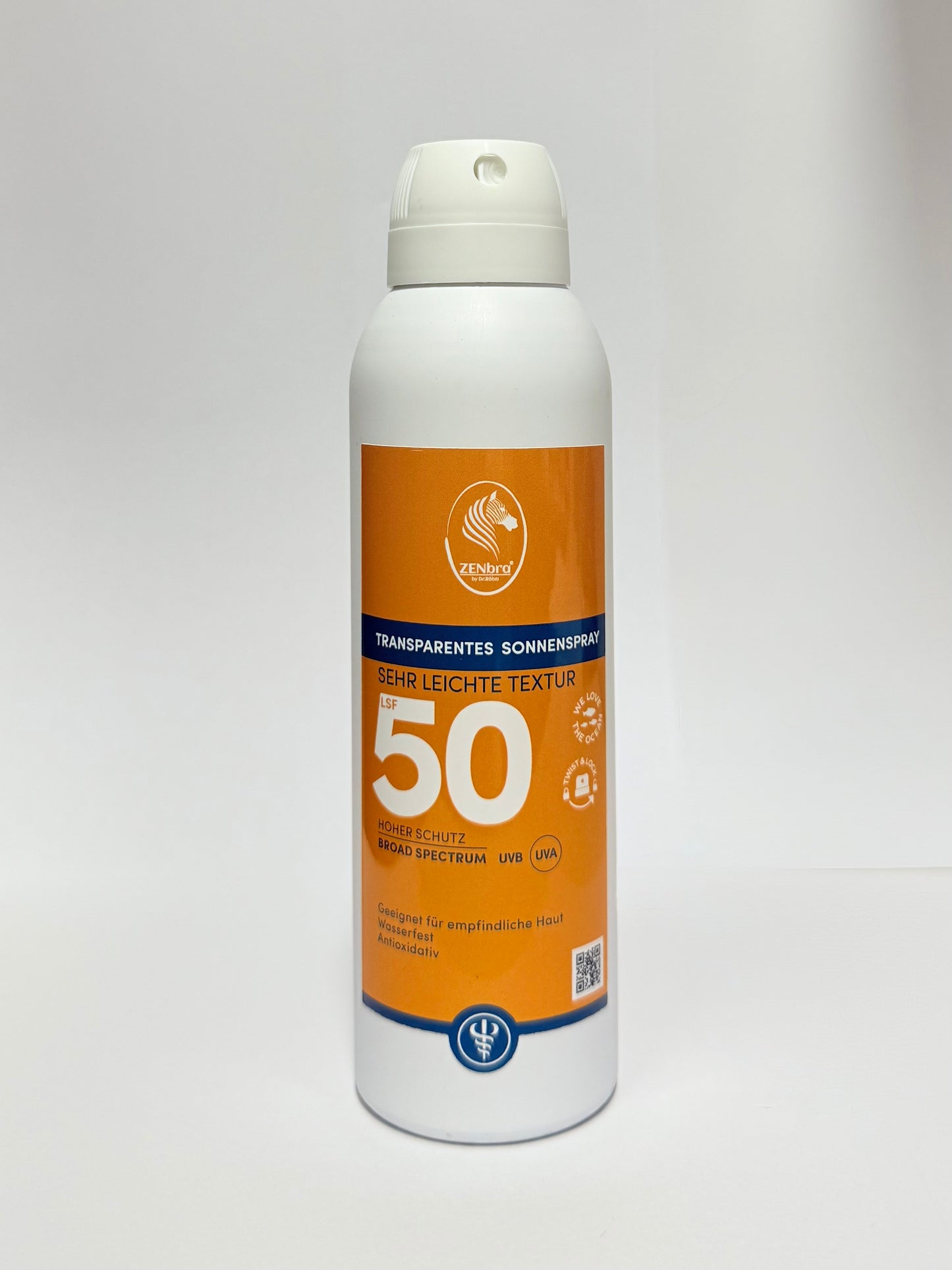 ZENbra® Transparentes Sonnenspray LSF 50+ Sehr leichte Textur
